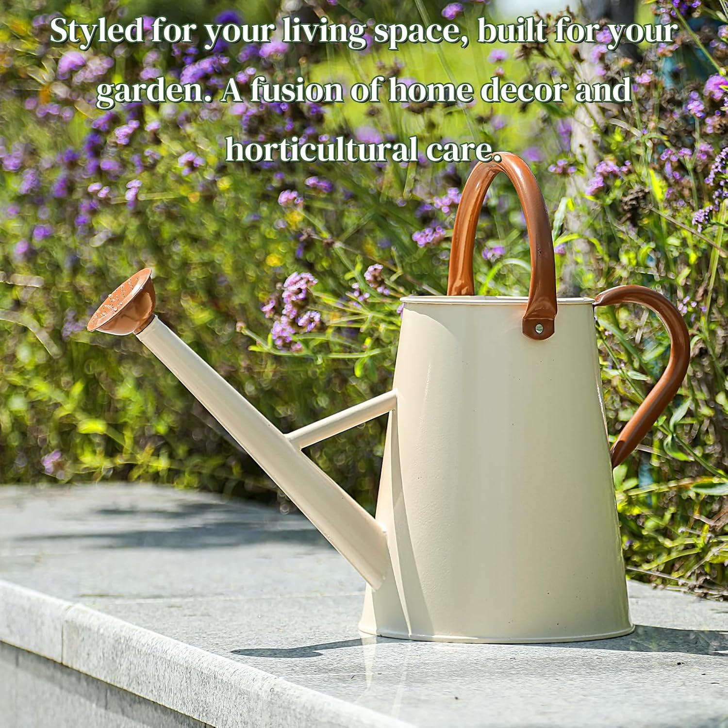 Metal Watering Can with Removable Spout, 1.5 Gallon Large Watering Cans for Plants, Galvanized Steel Gardening Water