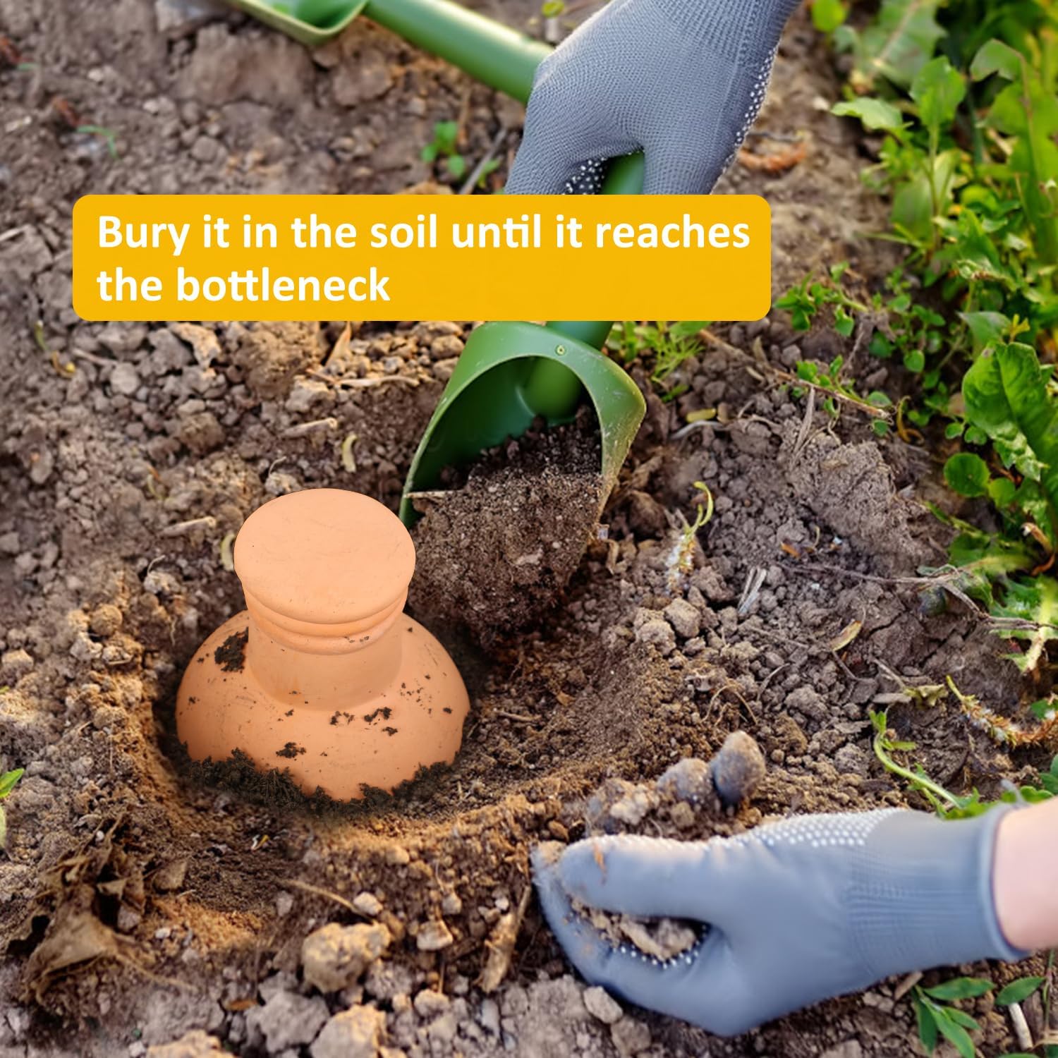 3pcs Ollas 10×3.5×3.5inch Terracotta Watering Pots Self Watering Planter Watering System 30.5oz Plant Watering Globes