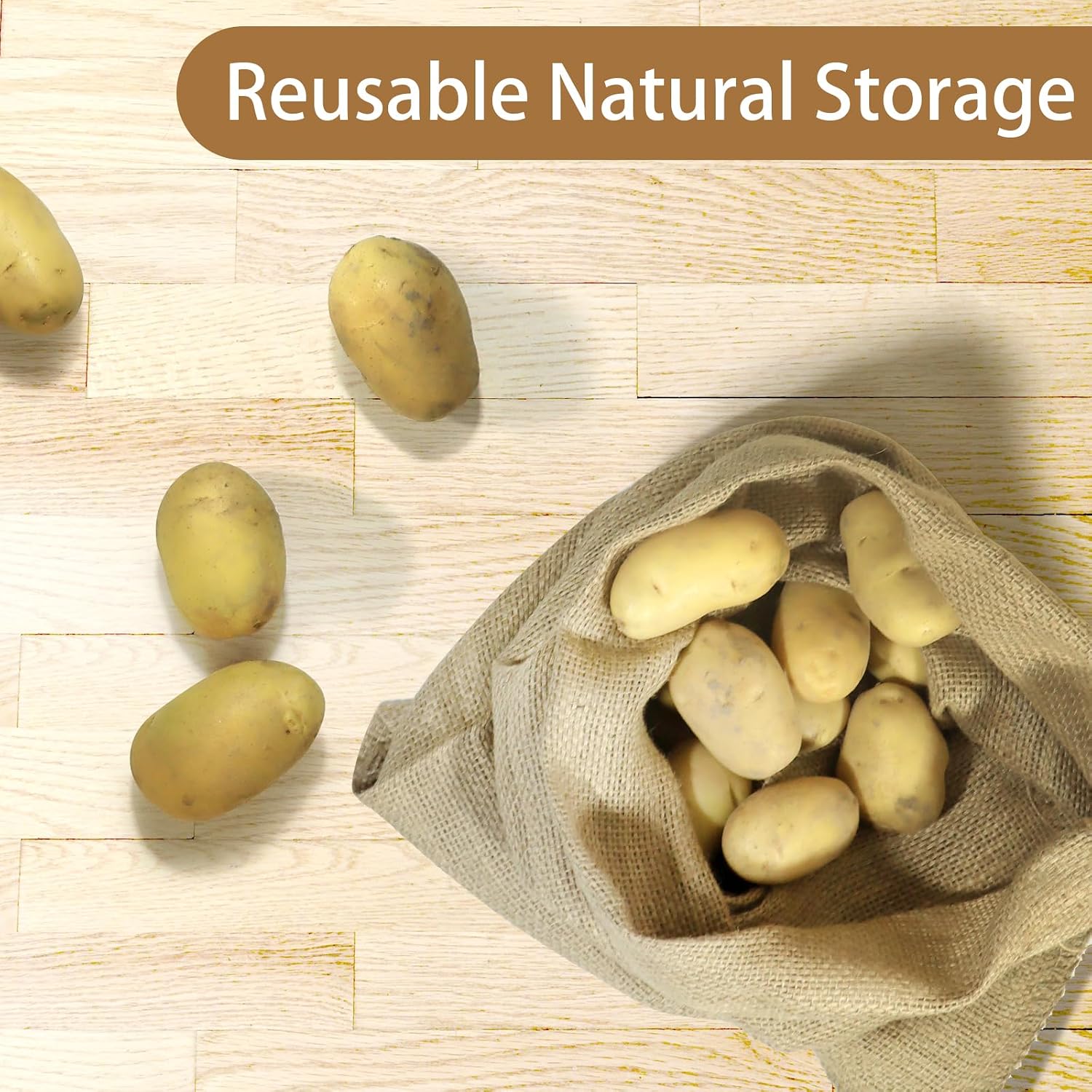 5PCS Large Burlap Bags 20x30 for Gardening Planting Food Storage