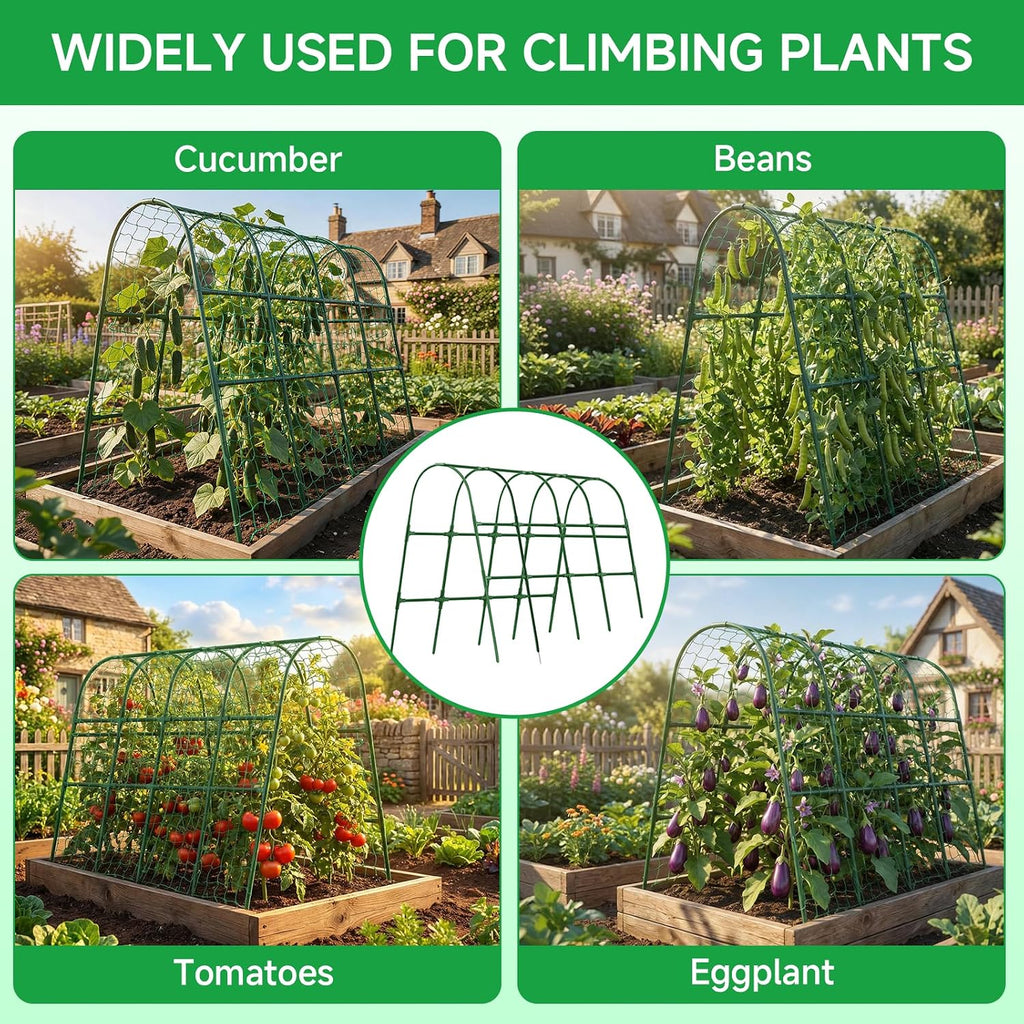 48x65 Inch Cucumber Trellis for Raised Bed U-Shape Garden Trellis | Garden Arch Trellis for Climbing Plants Outdoor