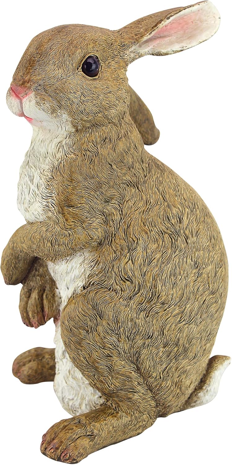 Design Toscano QM200681 Hopper the Bunny Standing Rabbit Indoor/Outdoor Garden Statue, 6 Inches Wide, 11 Inches Tall