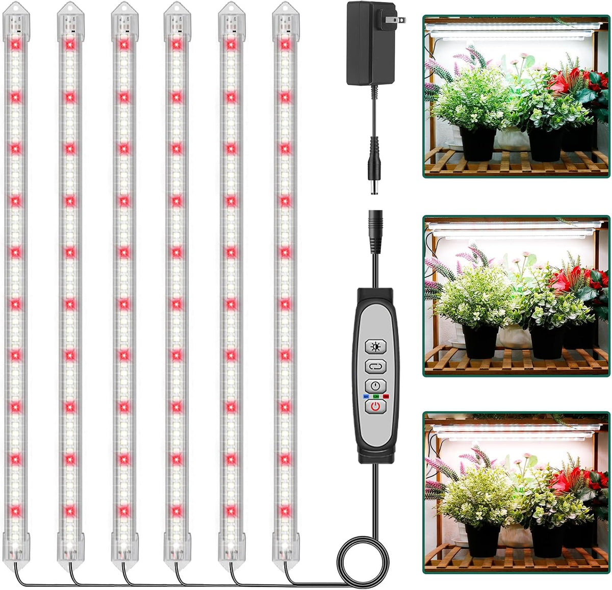 Grow Light Strips for Indoor Plants, 16" Full Spectrum Plant Light