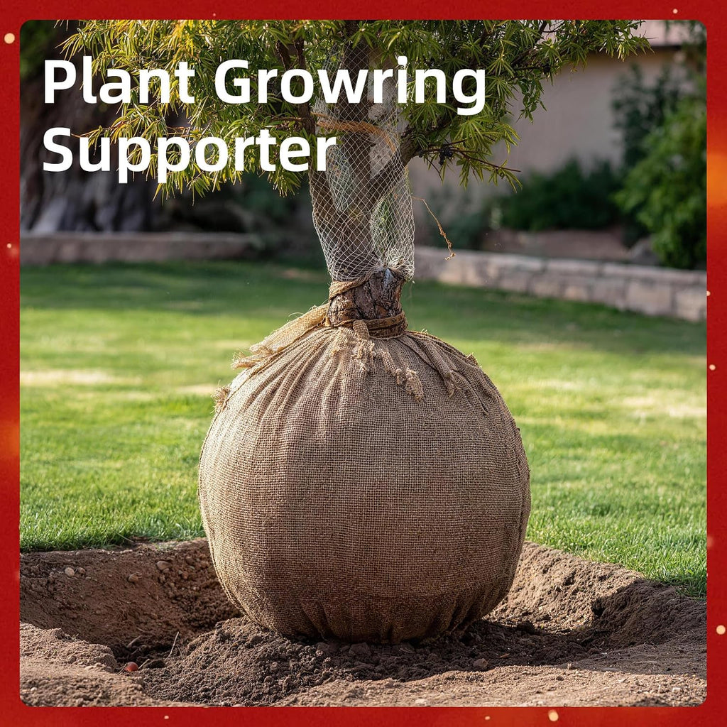 6 Pcs Burlap Bags, 29.53*19.69 Inch Natural Jute Single Burlap Sacks | Reusable & Breathable Plant Grow Bags with Rope