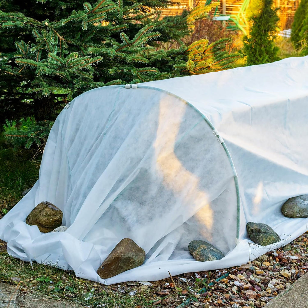 2PCS 10 Ft x 50 Ft Plant Covers Freeze Protection 1.05 oz/yd²Frost Blankets for Winter Outdoors Plants Floating Row