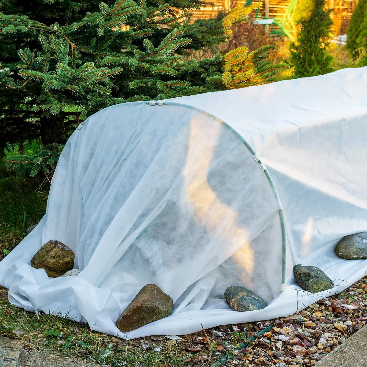 2PCS 10 Ft x 50 Ft Plant Covers Freeze Protection 1.05 oz/yd²Frost Blankets for Winter Outdoors Plants Floating Row