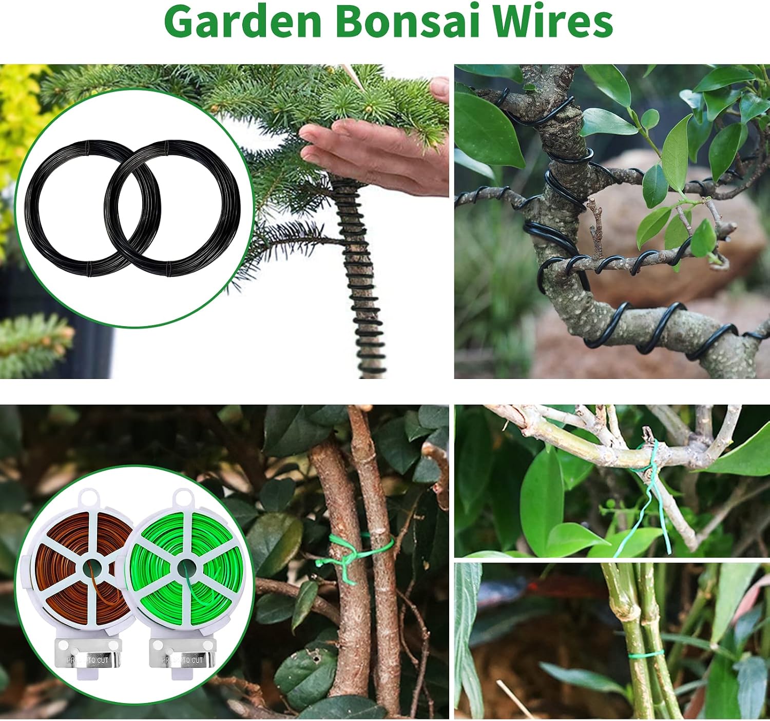 Bonsai Tree Kit, 20 Pcs Gardening Succulent Tools Set, Bonsai Tool Kit Include 262 Feet Bonsai Wire, 29.5"x29.5" Plant