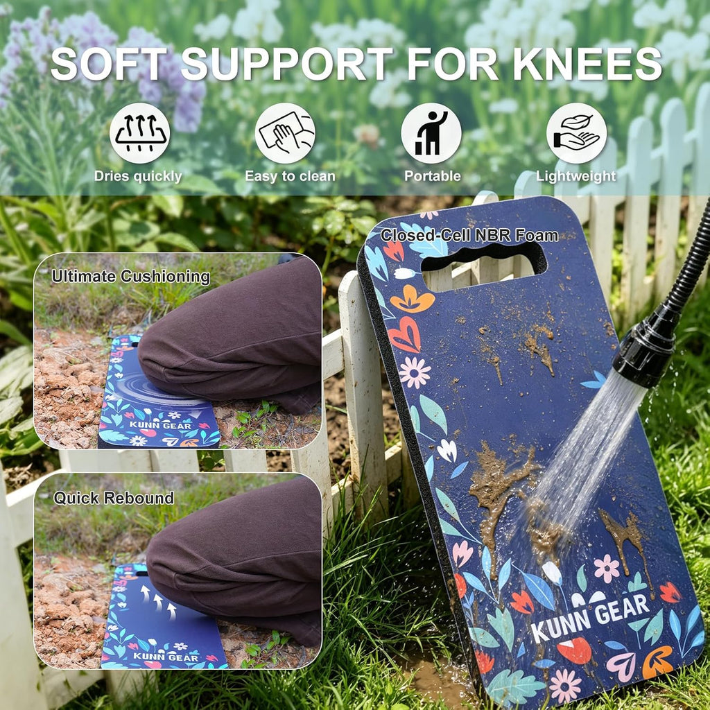 KUNN 5 Gallon Garden Bucket Tool Organizer & Kneeling Pad Set, 18-Pocket Heavy Duty Garden Caddy with Hangable Handle