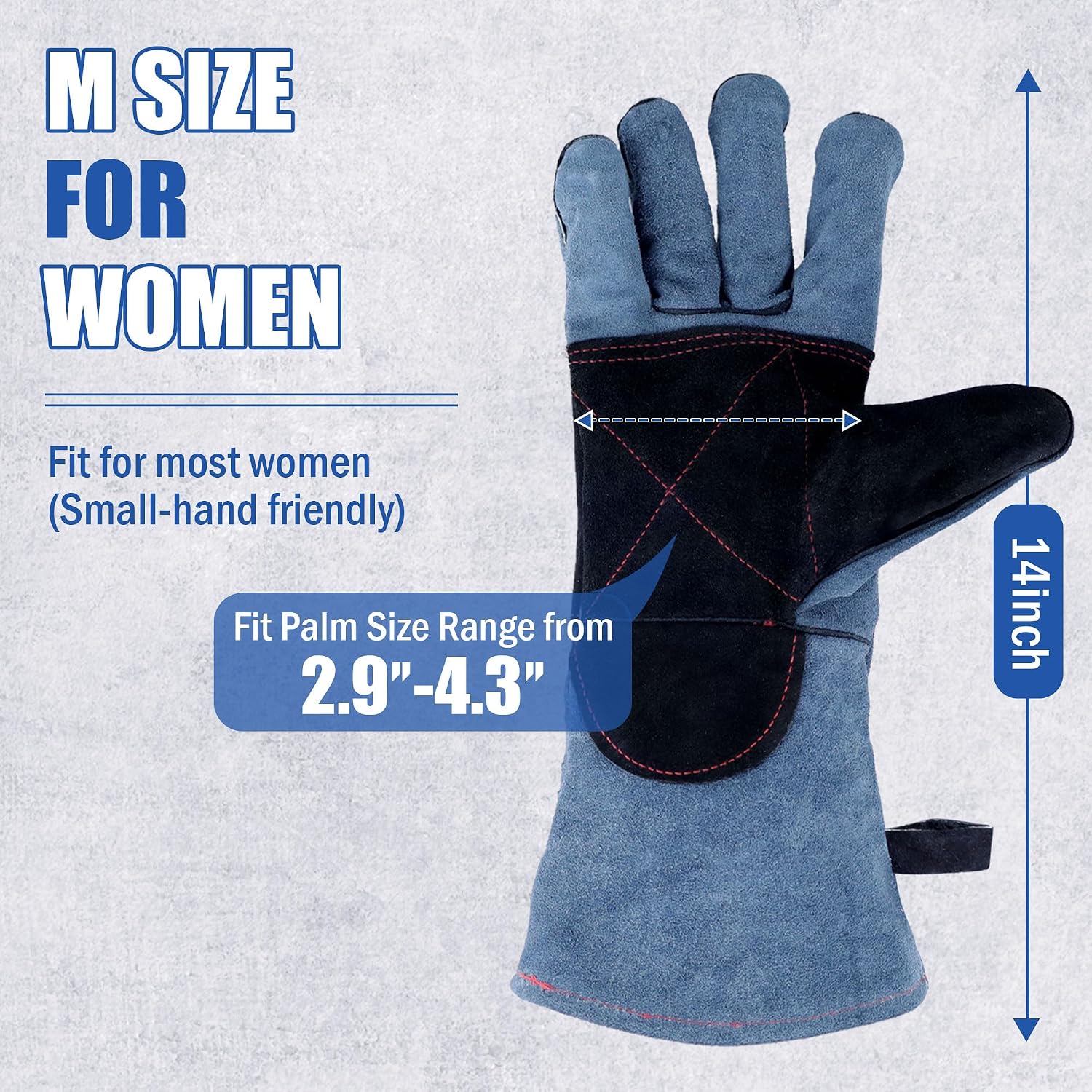 IC ICLOVER Animal Handling Gloves, Snake Bite Proof Gloves, Double Leather | Cat, Dog Training, Bird, Falconry, Snake