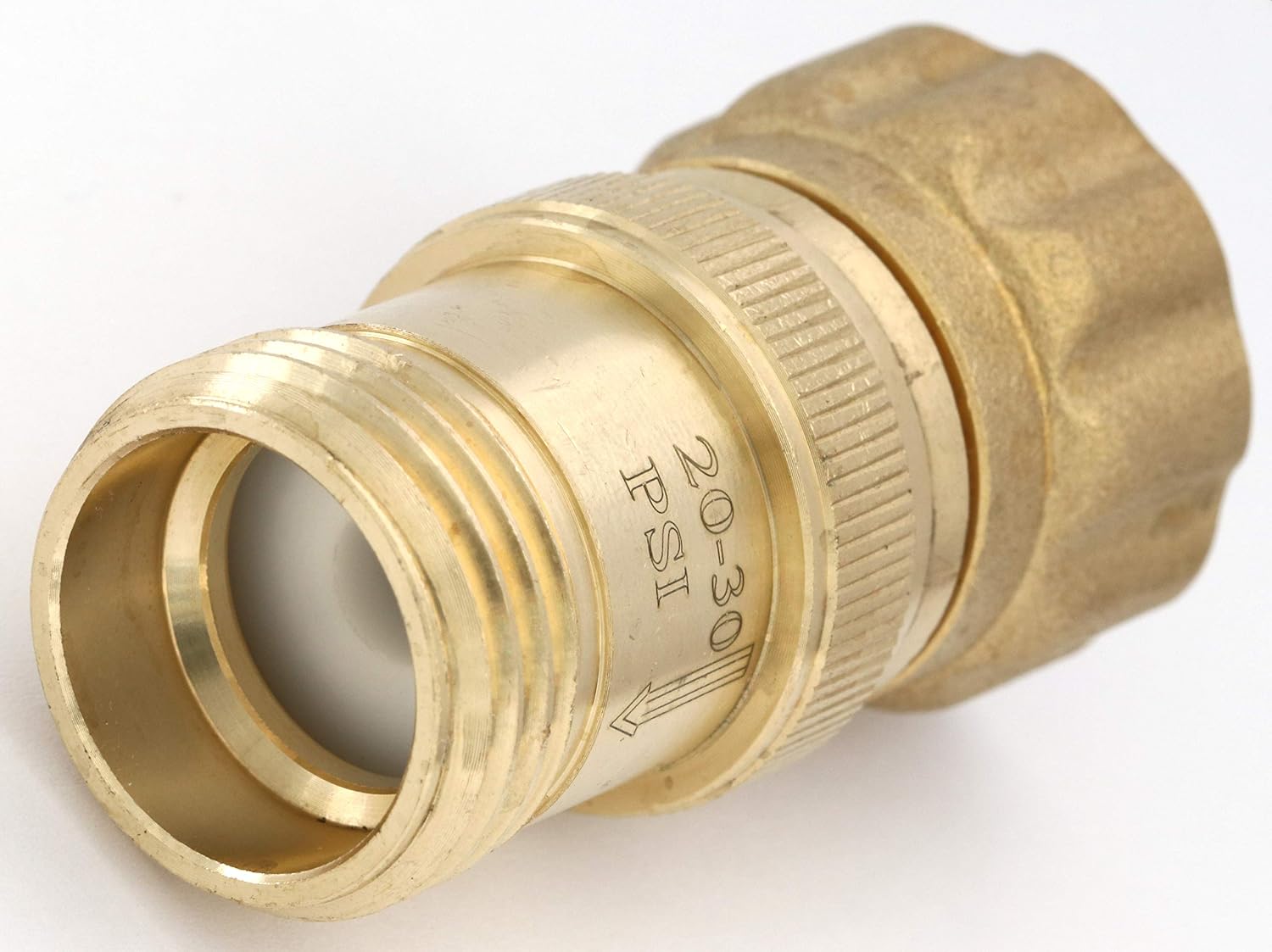 Heavy Duty 25 psi Water Pressure Regulator 3/4 inch Hose Thread Drip Irrigation System Pressure Reducer, Lead-Free