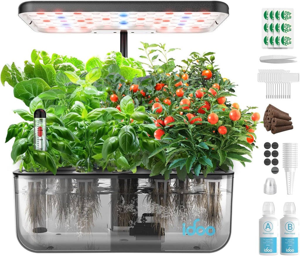 iDOO Hydroponics Growing System Kit & Growth Sponges 60 Pcs