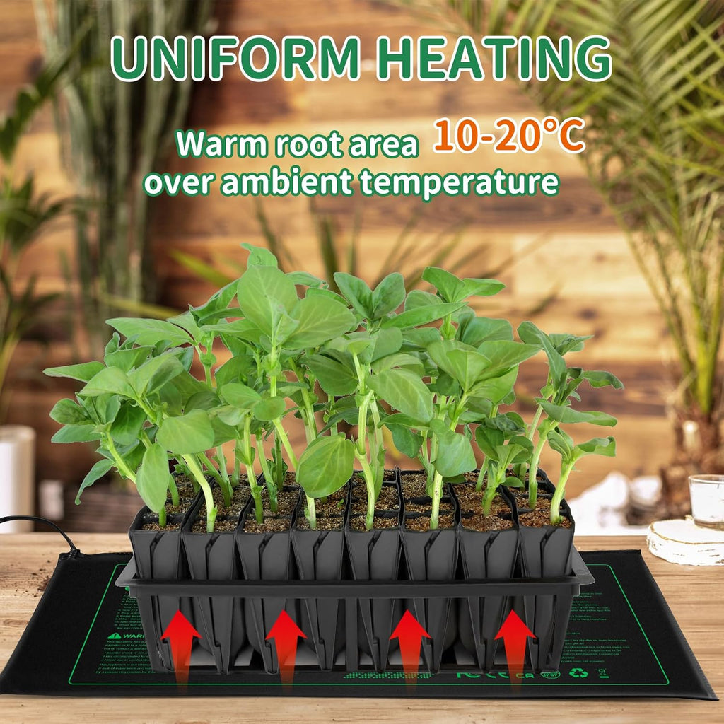 Seedling Heat mat | 3 Pack | Durable Waterproof | Heat Mats for Seed Starting,Seed Germination Heating Mat 10 x 20.75