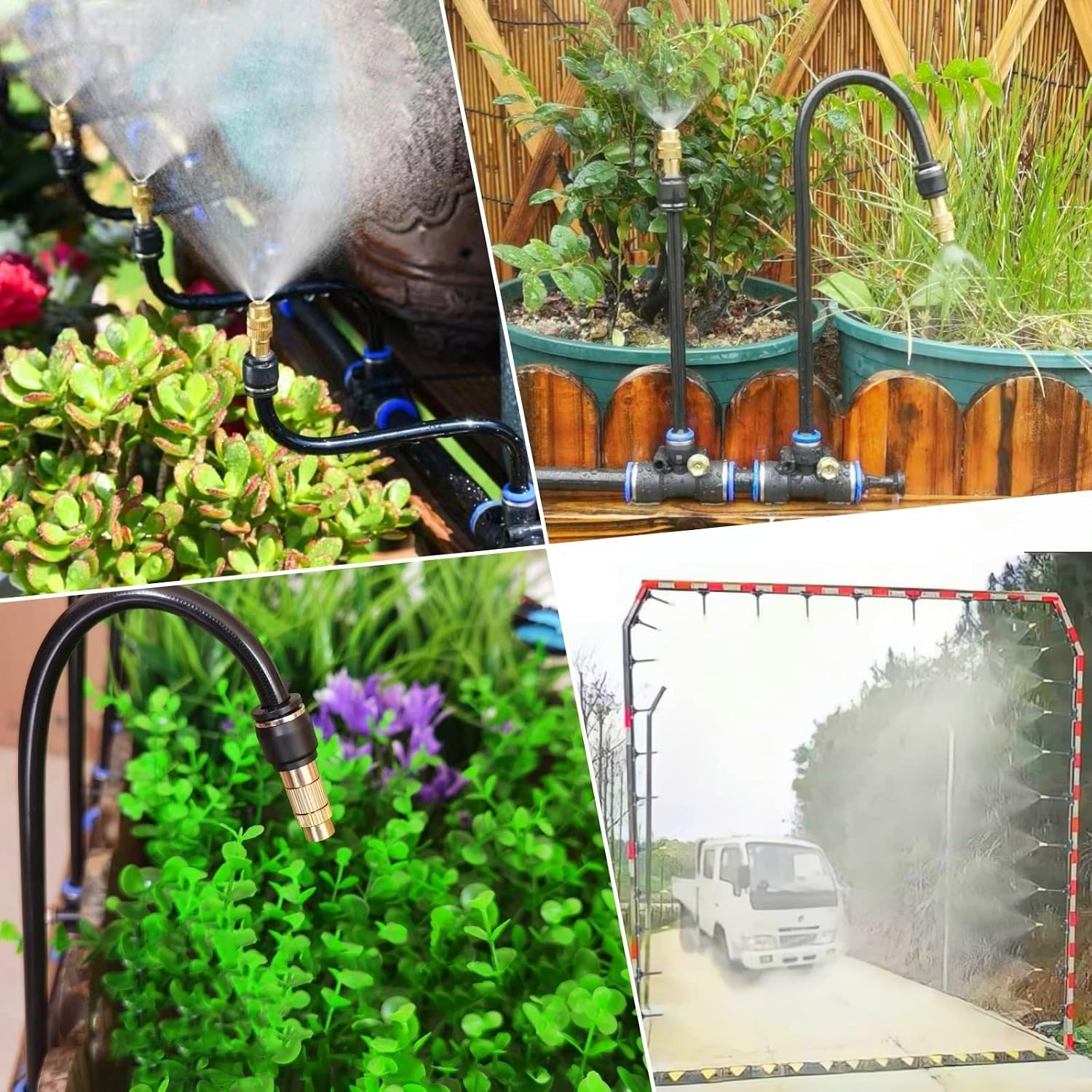 131FT Drip Irrigation Kit, Automatic Garden Watering System with Tool-Free Quick Connectors, 360° Bending Drippers &