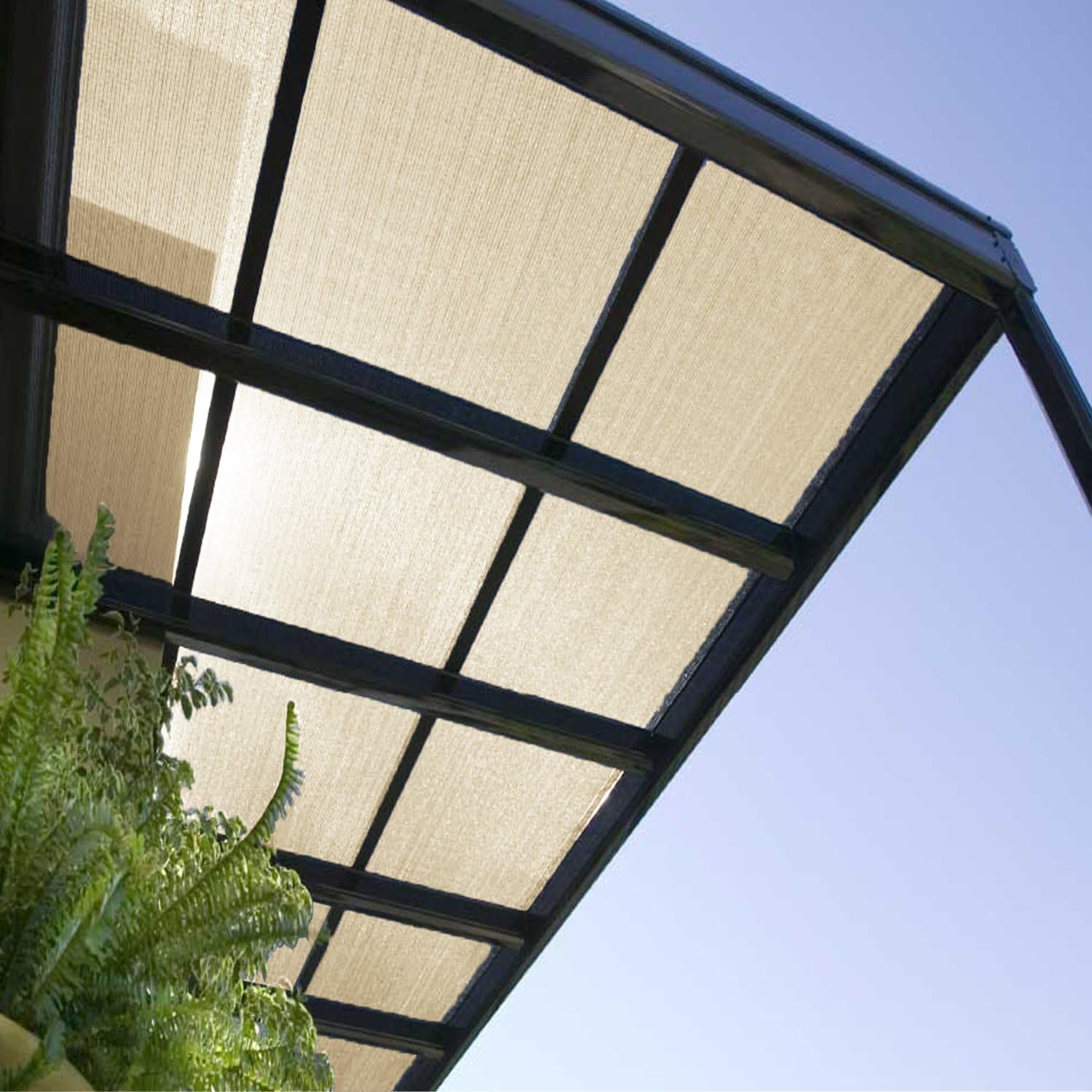 E&K Sunrise 12' x 2' Sun Shade Fabric Roll Outdoor Sun Shade Cloth Pergola Cover for Backyard Garden Patio Deck