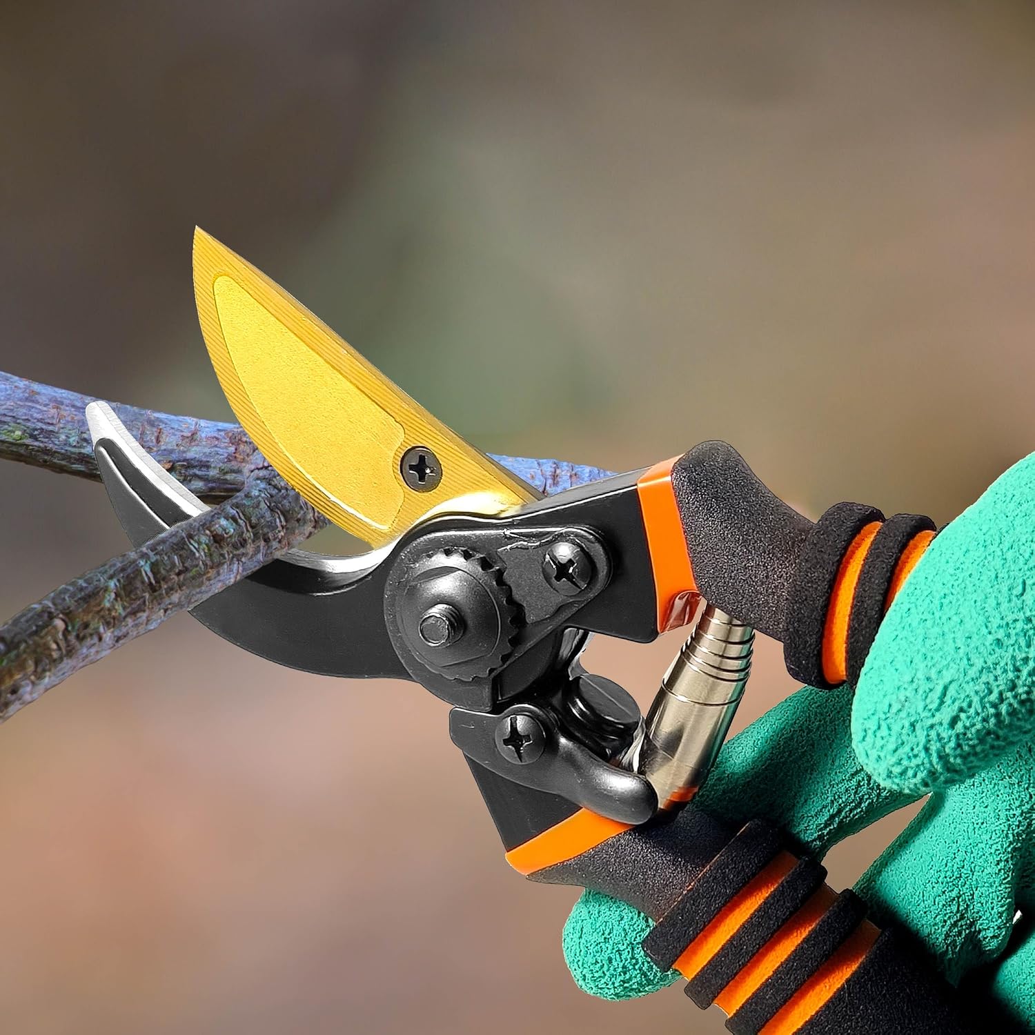 HO.GAR Premium Titanium Bypass Pruning Shears Kit: Heavy Duty Professional Hand Pruners, Gardening Scissors, Ergonomic