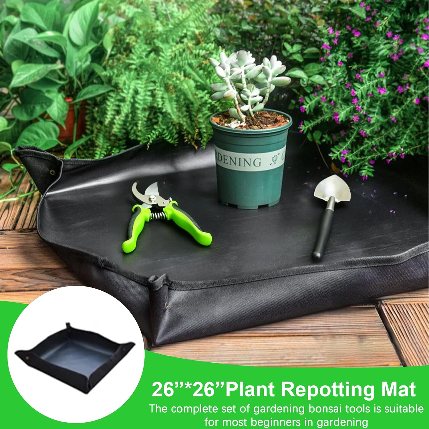 20-Piece Bonsai Tool Kit, Gardening Tools Set with Pruning Shears | Includes Bonsai Wire, Mini Rake, Trowel, Weeder