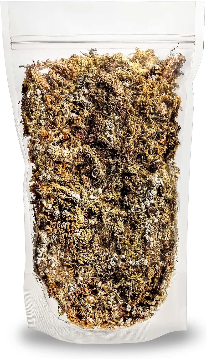 Sphagnum Moss Potting Mix for Carnivorous Plants, Moss and Perlite Blend for Potting Venus Fly Traps, Sarracenia