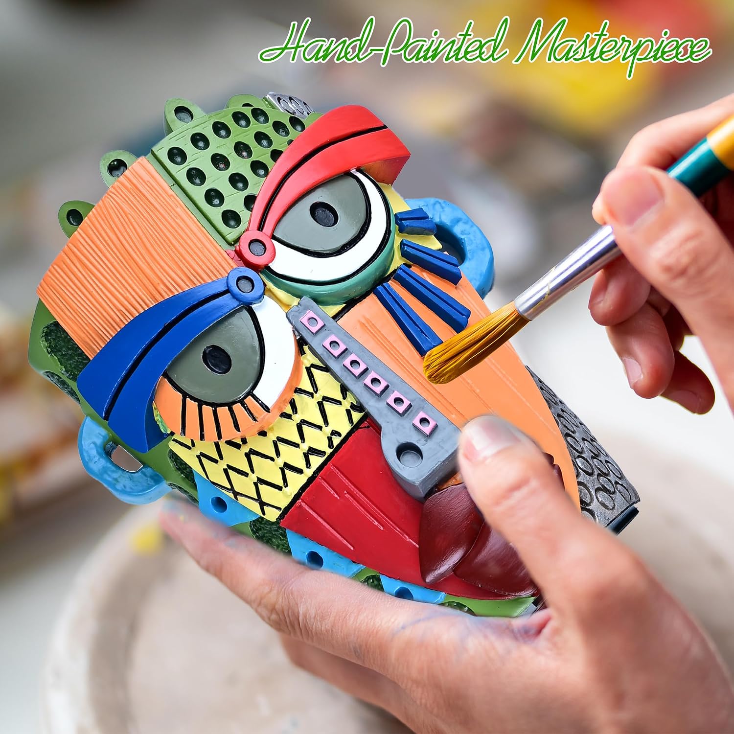 Midogaigai Abstract Face Planter Pots for Indoor Plants & Flowers Deco Gift | Funny Planter,Colorful Resin Flower Pots