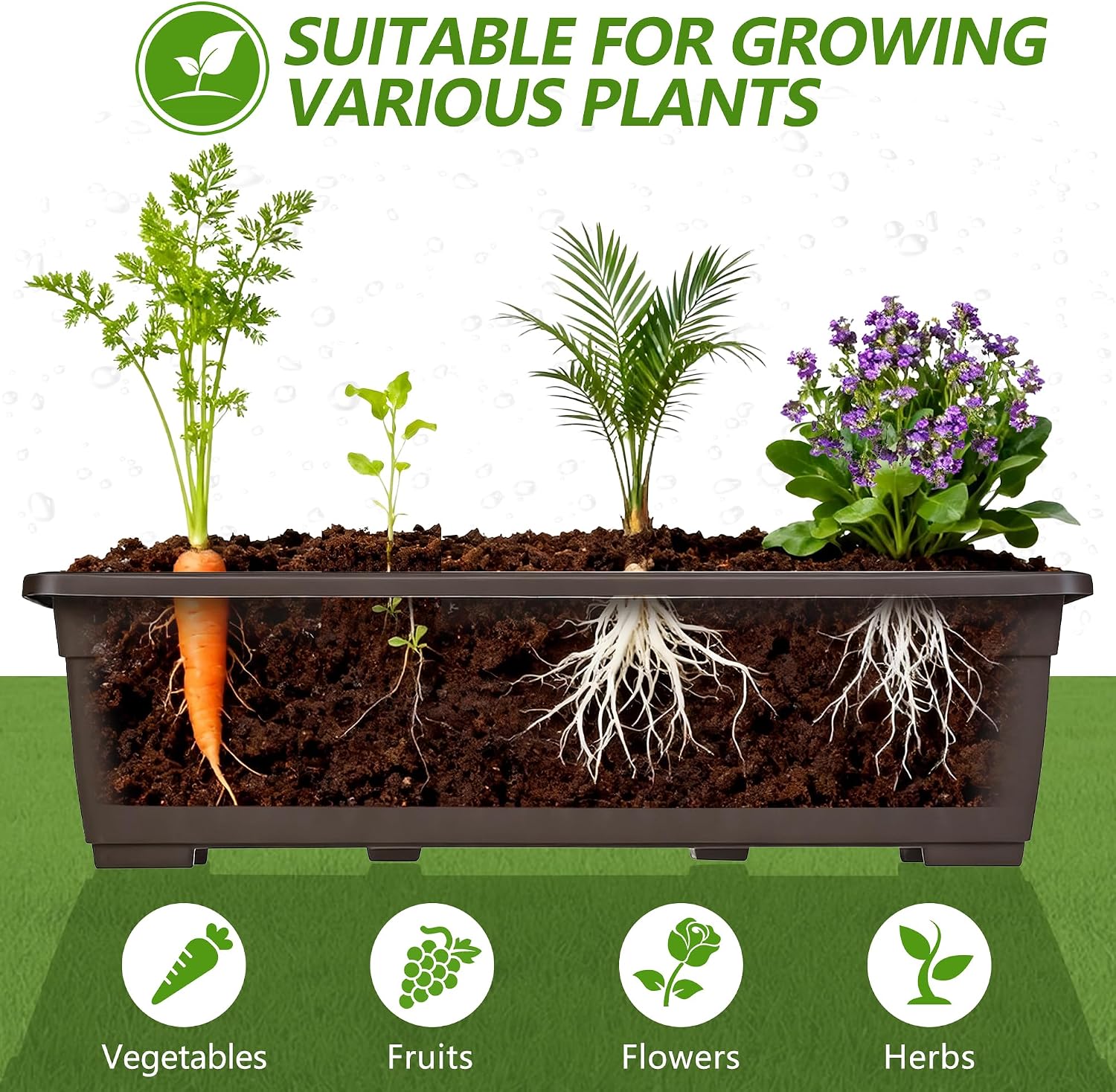 VECELO 5-Tier Vertical Garden Bed, Freestanding Elevated Raised Garden Planter with 5 Garden Planter Boxes, Lockable