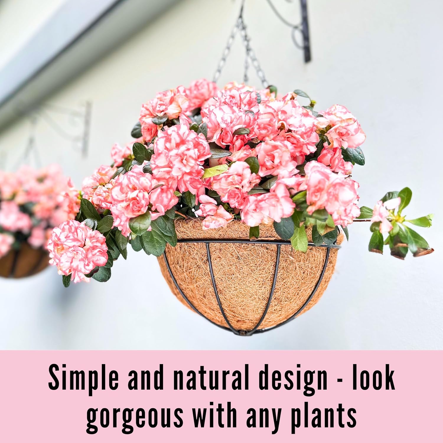 LaLaGreen Hanging Planters with Coco Liners (10 Pack, 12 Inch) Hanging Baskets for Plant Outdoor Hanging Plant Pot