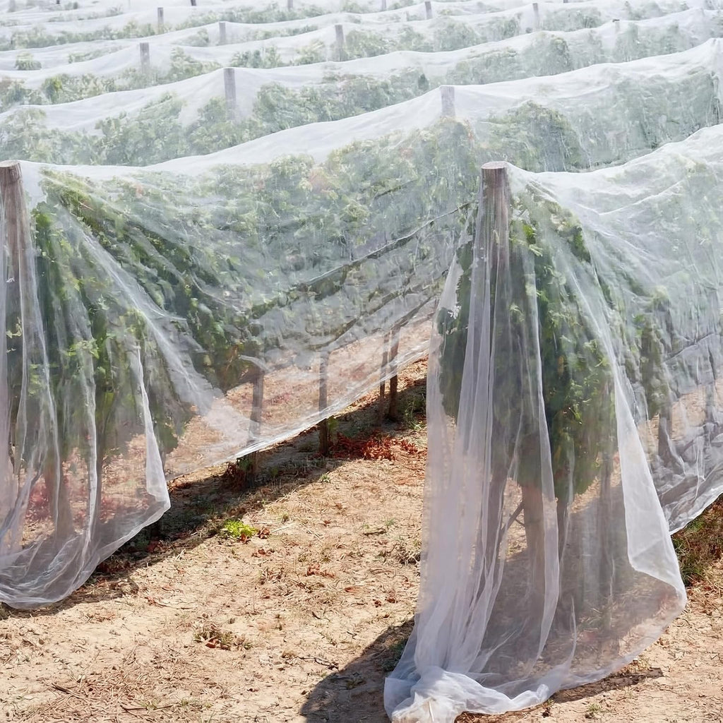 1 Pcs Garden Insect Netting Mesh, White Ultra Fine, 12 X 50 Ft | Pest Barrier for Vegetables, Large Fruits Tree Net