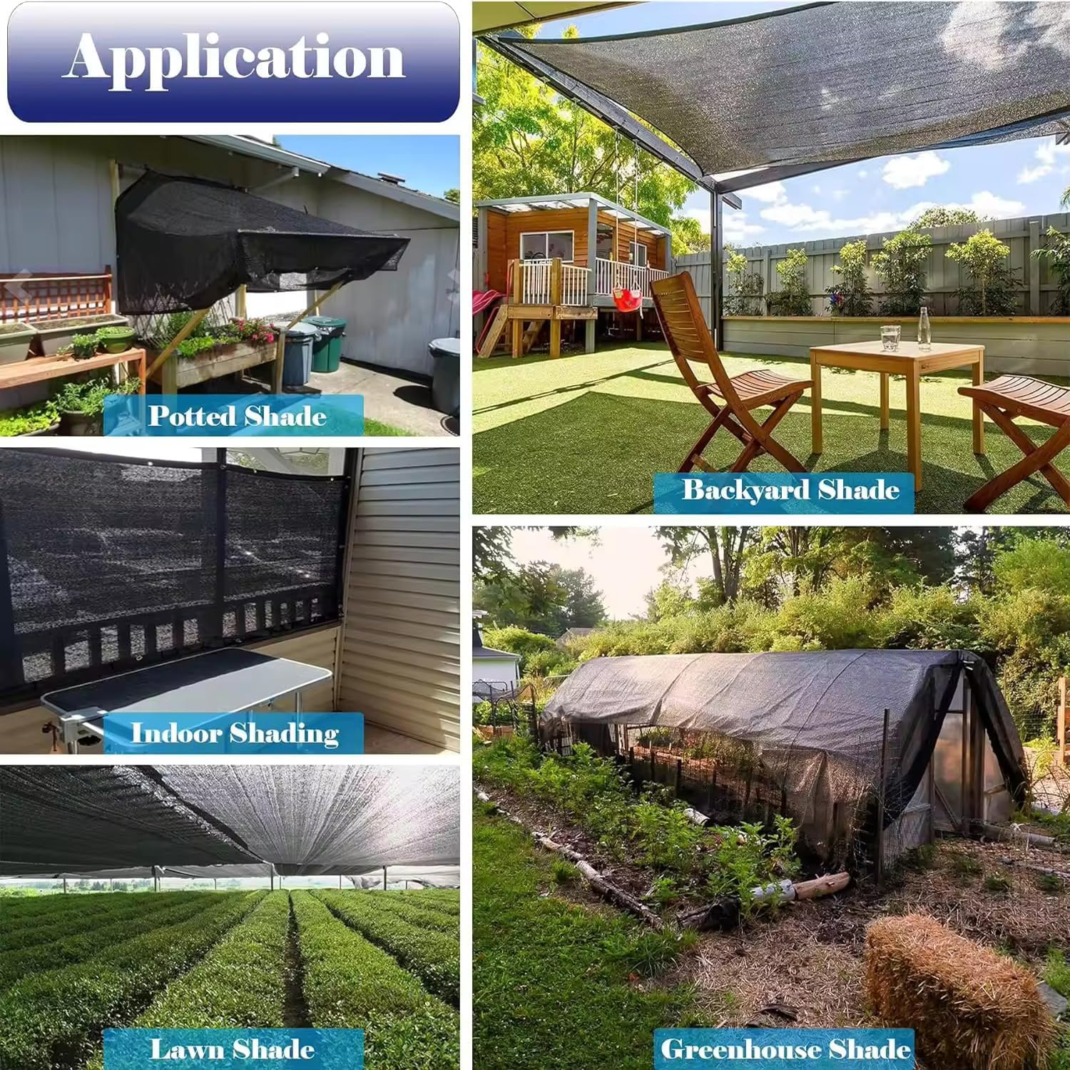 90% Shade Cloth for Garden 8x20 FT, Black Sun Shade Mesh Fabric | UV Block Sunshade Screen for Greenhouse, Balcony
