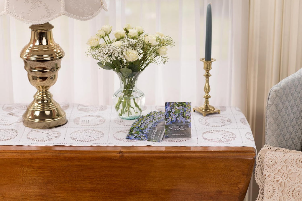 Seeds of Remembrance | Pre Filled Non-GMO, Non-Coated Forget Me Not Seeds Packets | Perfect Memorial Service Giveaways