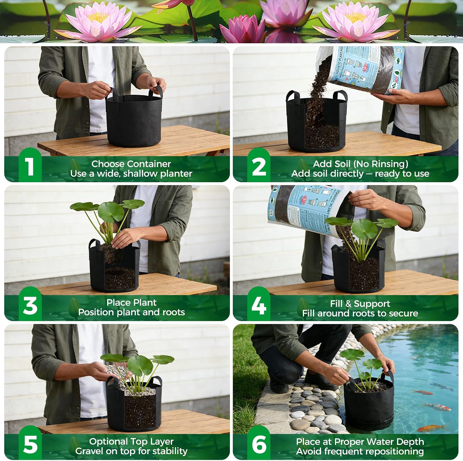 Aquatic Plant Soil for Water Lily & Lotus – Clay-Based, Nutrient-Rich | Pond Plant Growing Medium, Multi-Mineral Blend