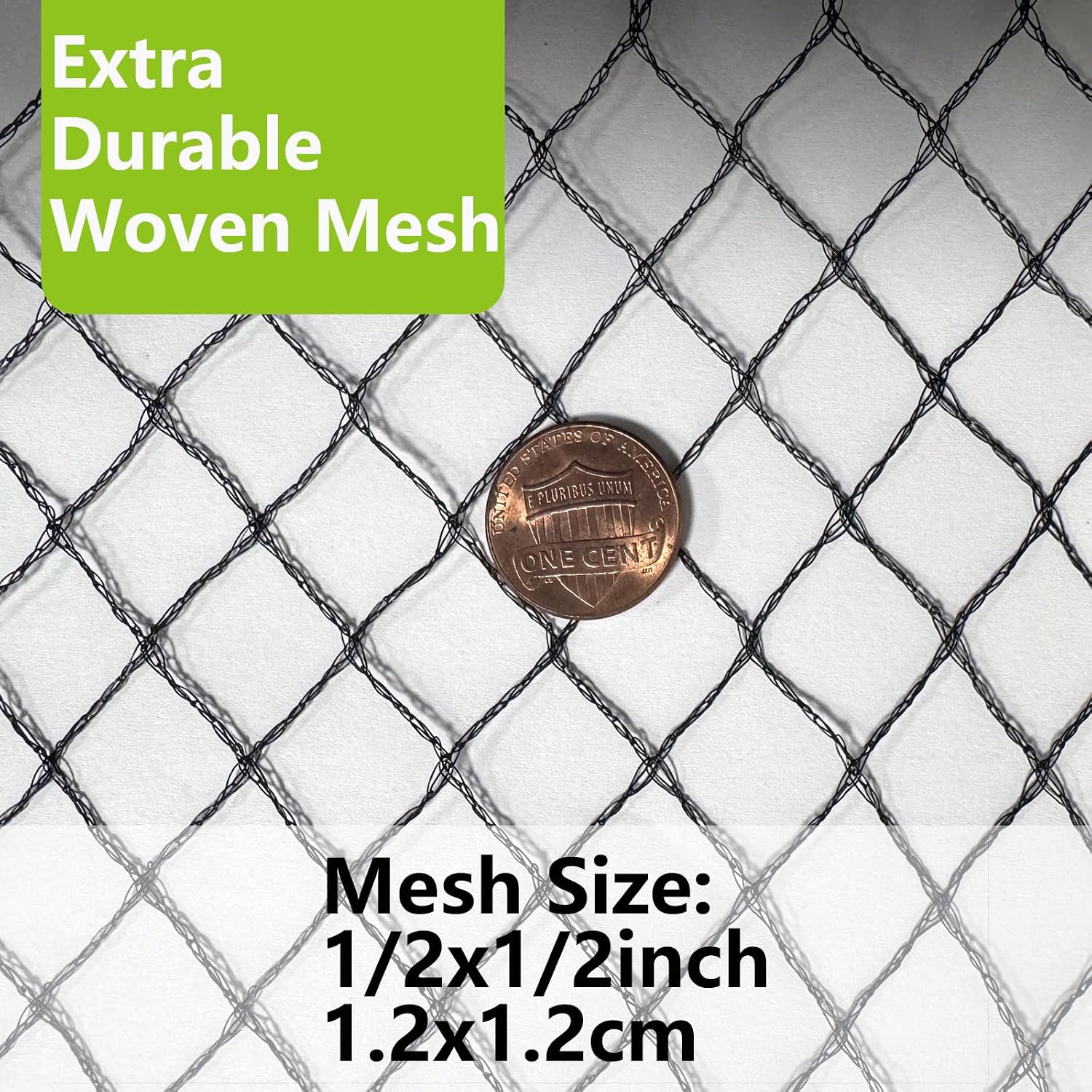 POYEE 25x25ft Bird Netting, 1/2 inch Mesh, Heavy Duty Garden Netting | Extra Strong Woven Mesh Netting for Fruit Trees