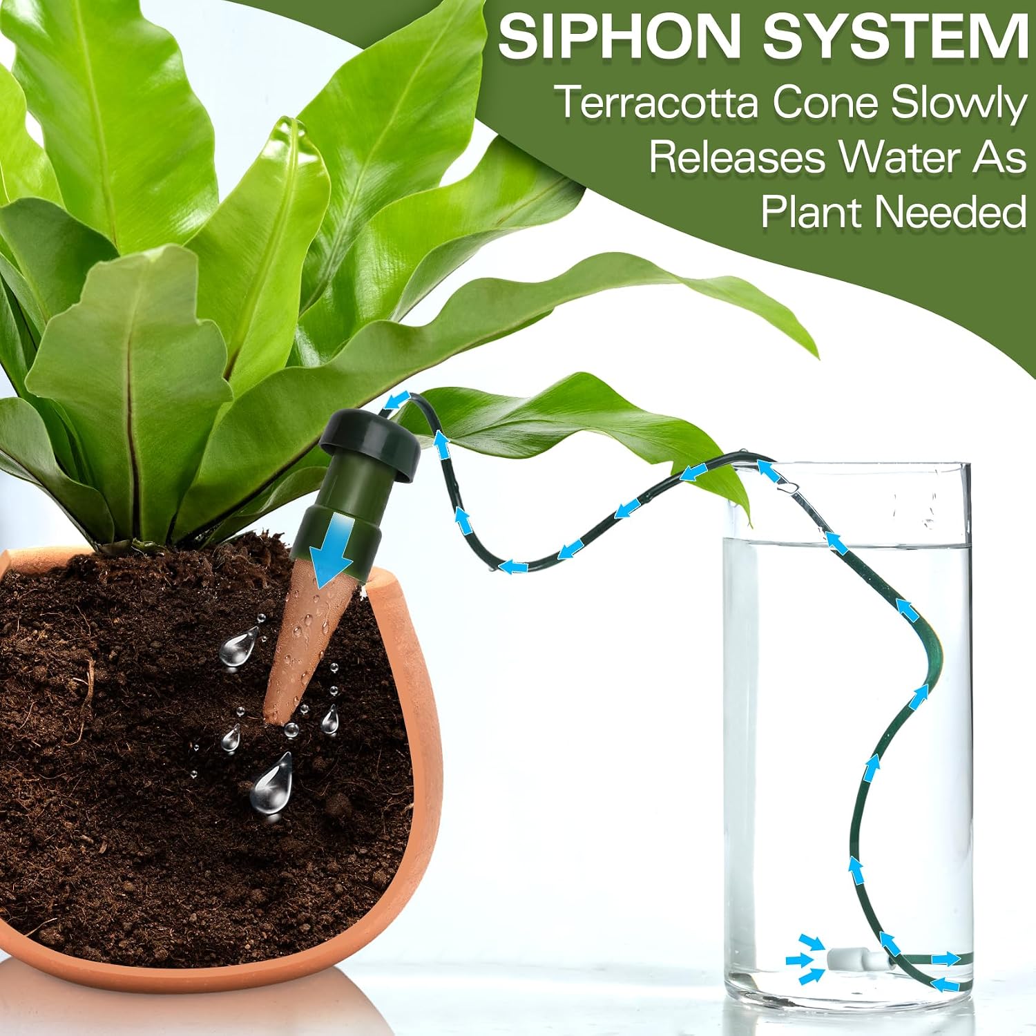BYDOLL Plant Self-Watering Stakes Automatic Plant Dripper Watering Spikes for Indoor Outdoor Bonsai,Houseplant Insert
