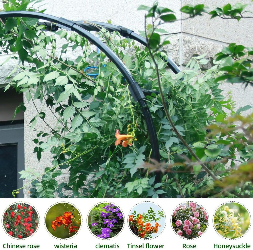 Half Arch Trellis - Garden Arch Trellis Size: 24in(L)*94.5in(H) | Garden Arch Arbor Trellis for Climbing Plants Outdoor