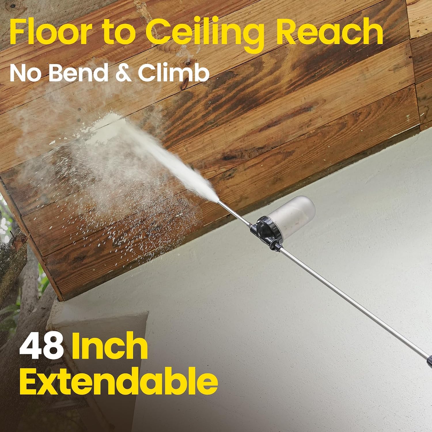 Relime Diatomaceous Earth 4 FT Long Reach Pump Powder Duster Applicator | Safe Distance Dusting•No More Sore