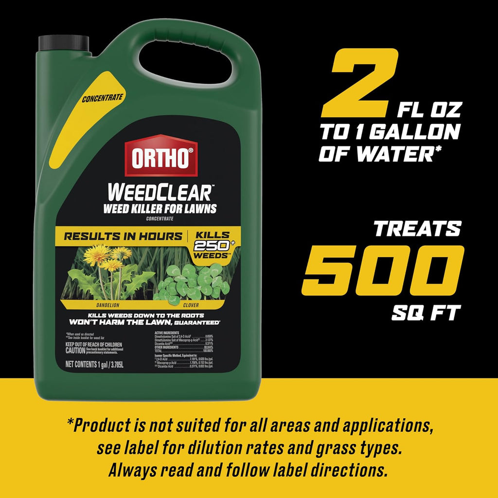 Ortho WeedClear Weed Killer for Lawns Concentrate, 1 gal. | Weed Killer Concentrate, Won't Harm Grass When Used as
