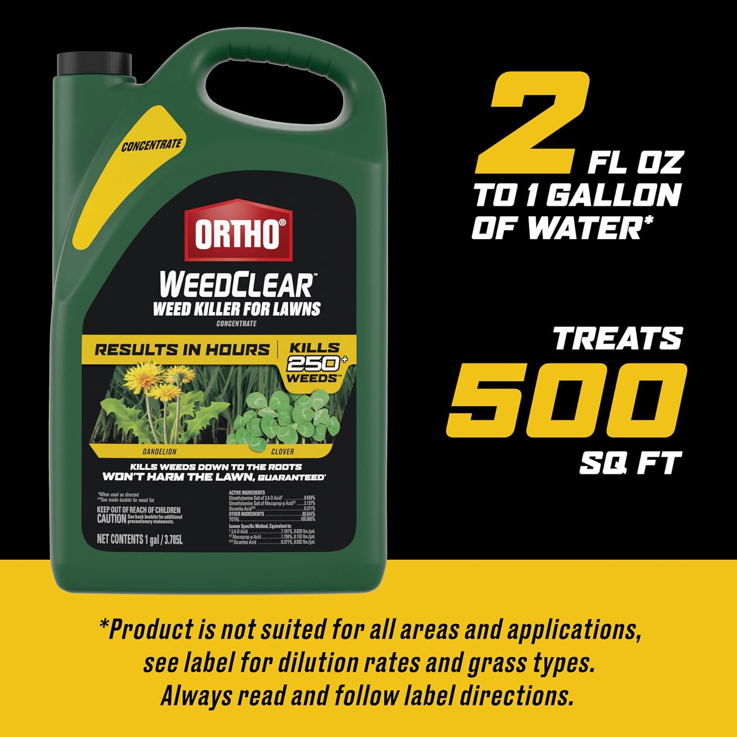 Ortho WeedClear Weed Killer for Lawns Concentrate, 1 gal. | Weed Killer Concentrate, Won't Harm Grass When Used as