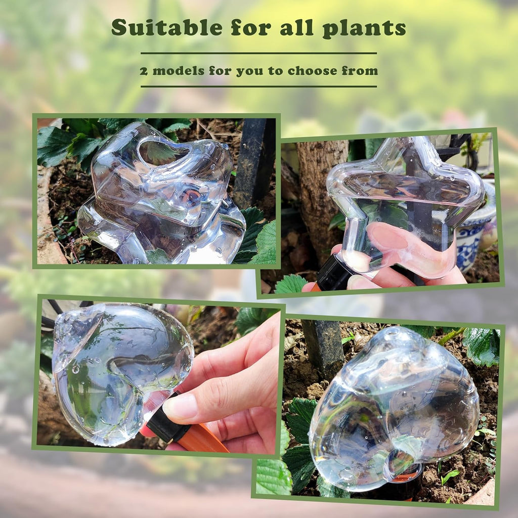 Heart-Shaped 7.04oz/200ml Plant Watering Globes - 6 Self Watering Globes for Outdoor ＆ Indoor Plants