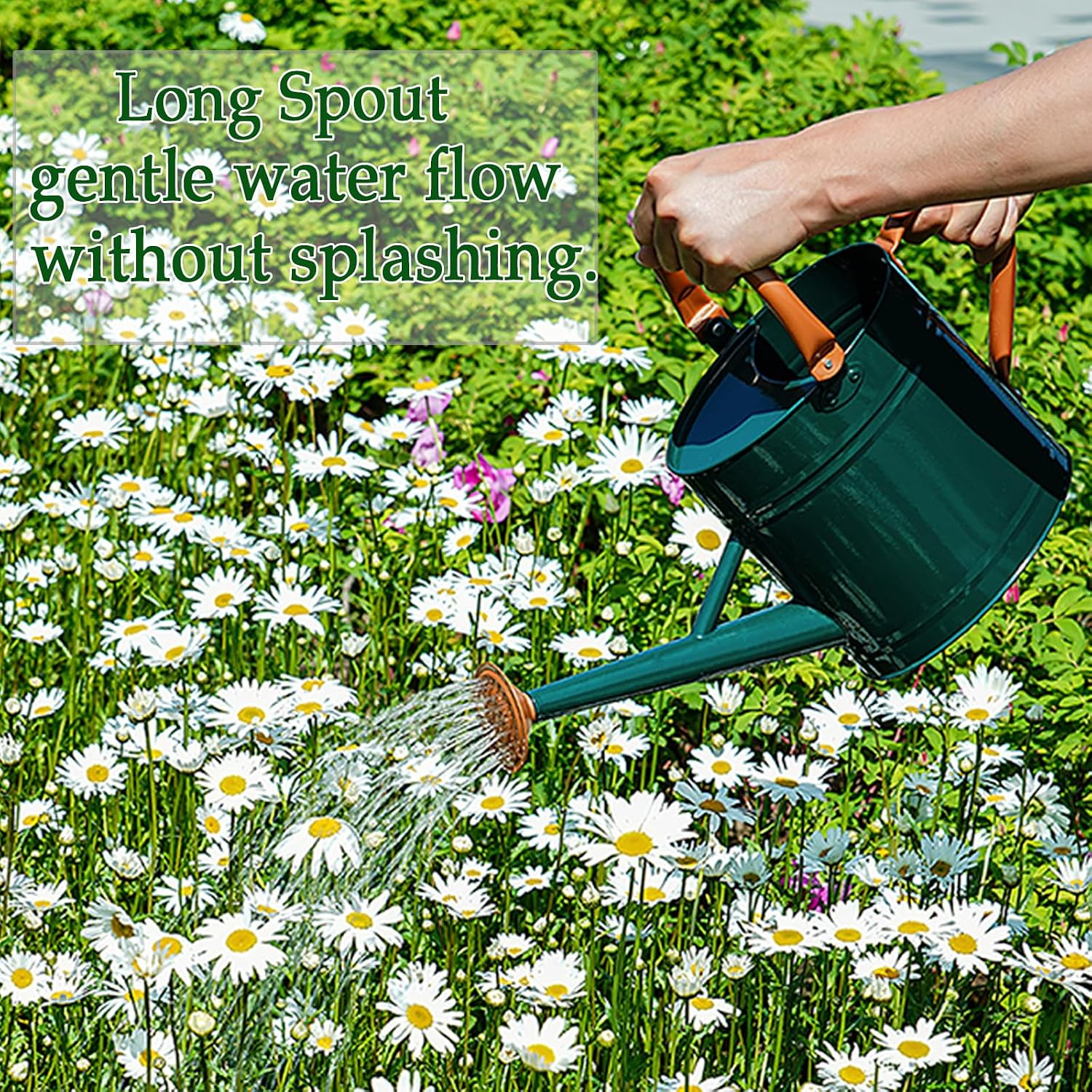 Metal Watering Can for Plants,Watering Cans for Outdoor&Indoor Gardening, Galvanized Steel Water Can with Removable