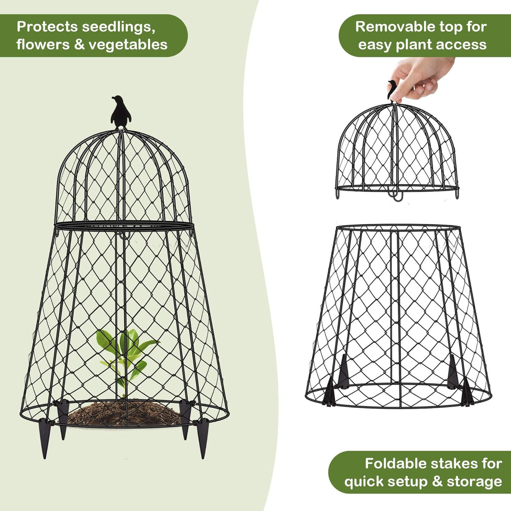 Garden Cloches for Plants, Chicken Wire Cloche, Plant Cloche and Cages, Wire Plant Protectors from Animals, Protection