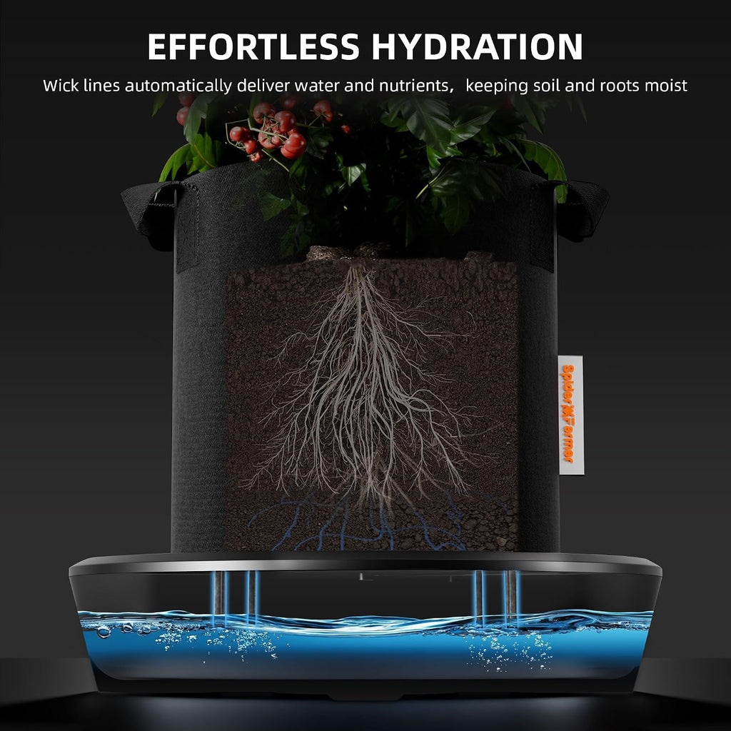 Spider Farmer 4 Pot Gravity-Fed Self Watering System, Automatic Watering | Equipped with 13 Gallon Reservoir & 5 Gallon