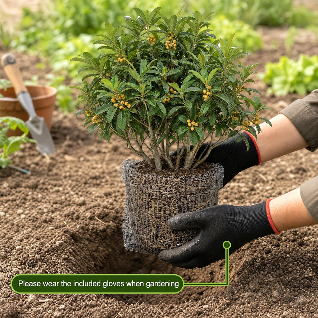 8 Pcs Gopher Baskets, 15 Gallon Root Guard Gopher Proof Stainless Wire Steel Baskets, Metal Fruit Protection Bags