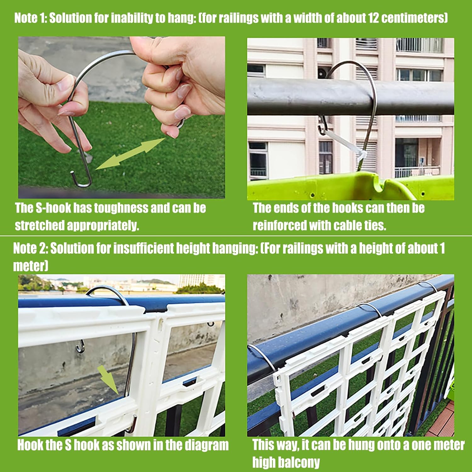 Vertical Garden Planter Wall Mounted Planter with 8 Pockets, Fence Planters for Outdoor, Home, Balcony Decor, Plant