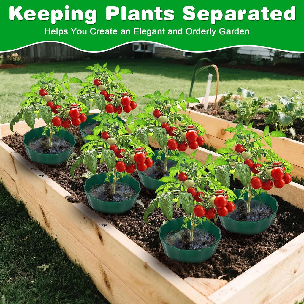 3 Pack of 12 Inch Planting Grow Rings, Planting Protective Round Garden Edging, Keeping Plants Separated, Weed Control