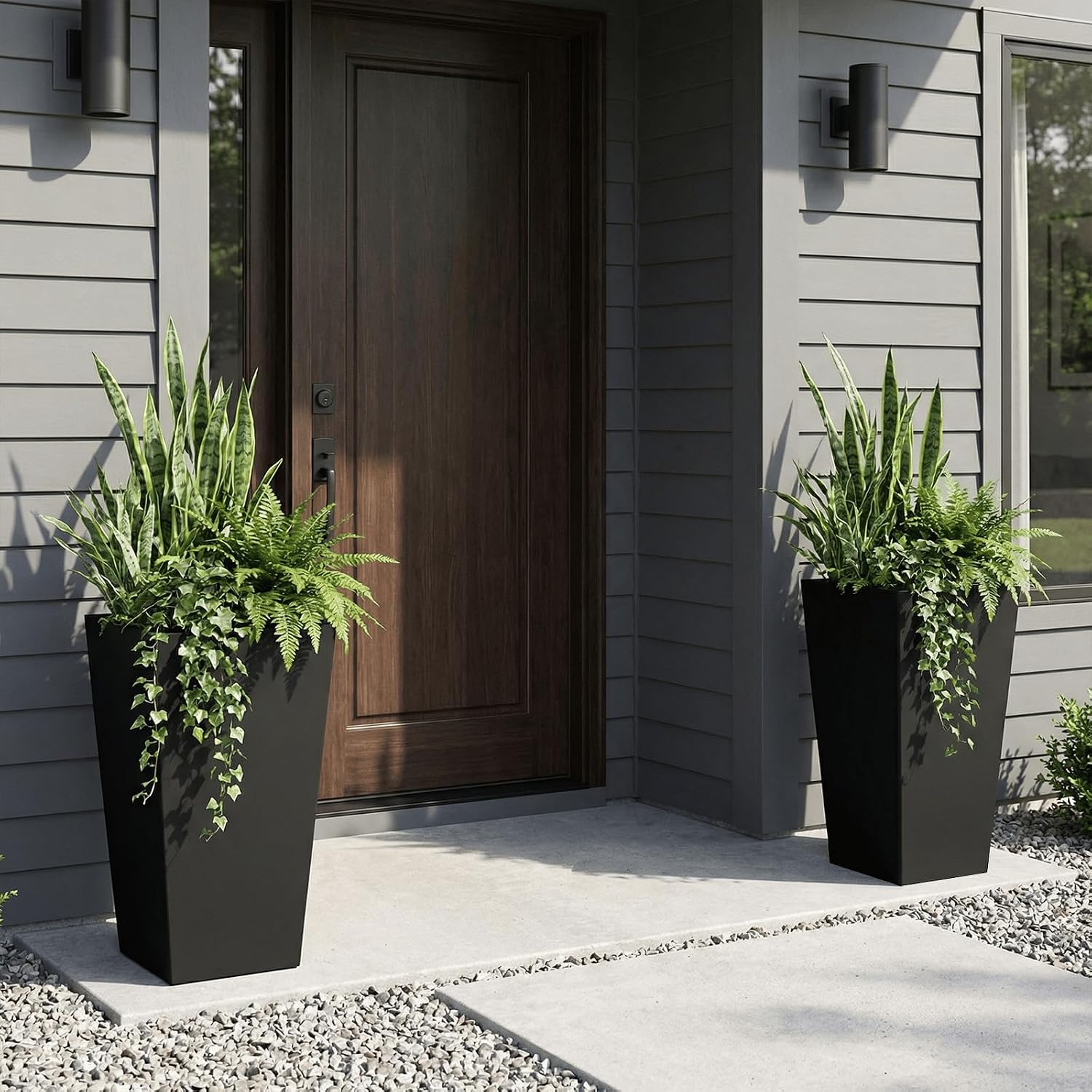 Taper Tall Planters 30 Inch Set of 2, Large Planter for Indoor Outdoor Plants, Modern Flower Pot Containers Large