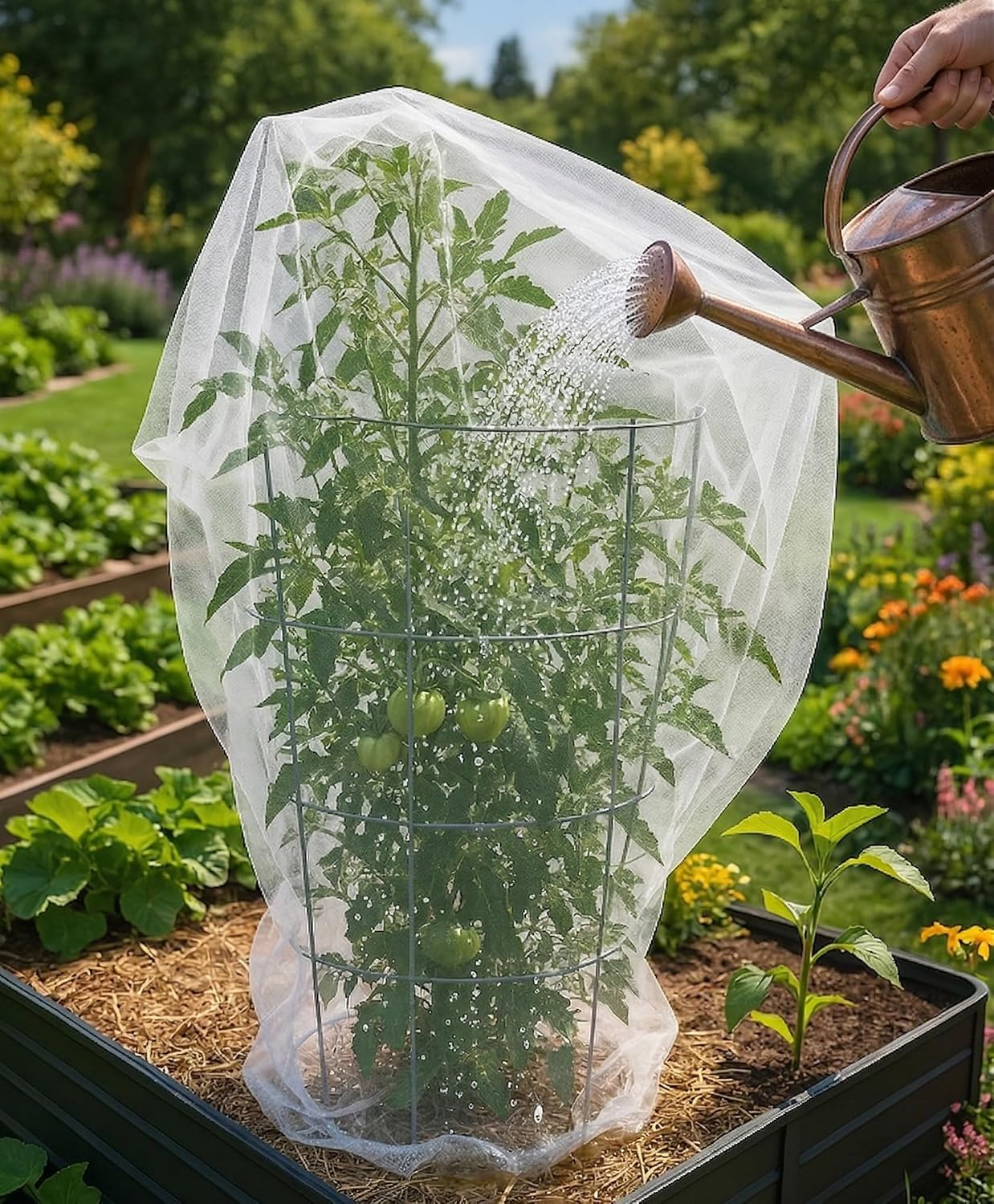 Fruit Tree Protection Bags 4.5x6 FT | Pack of 4 Garden & Insect Netting | Plant Net Cover for Vegetables, Blueberry &