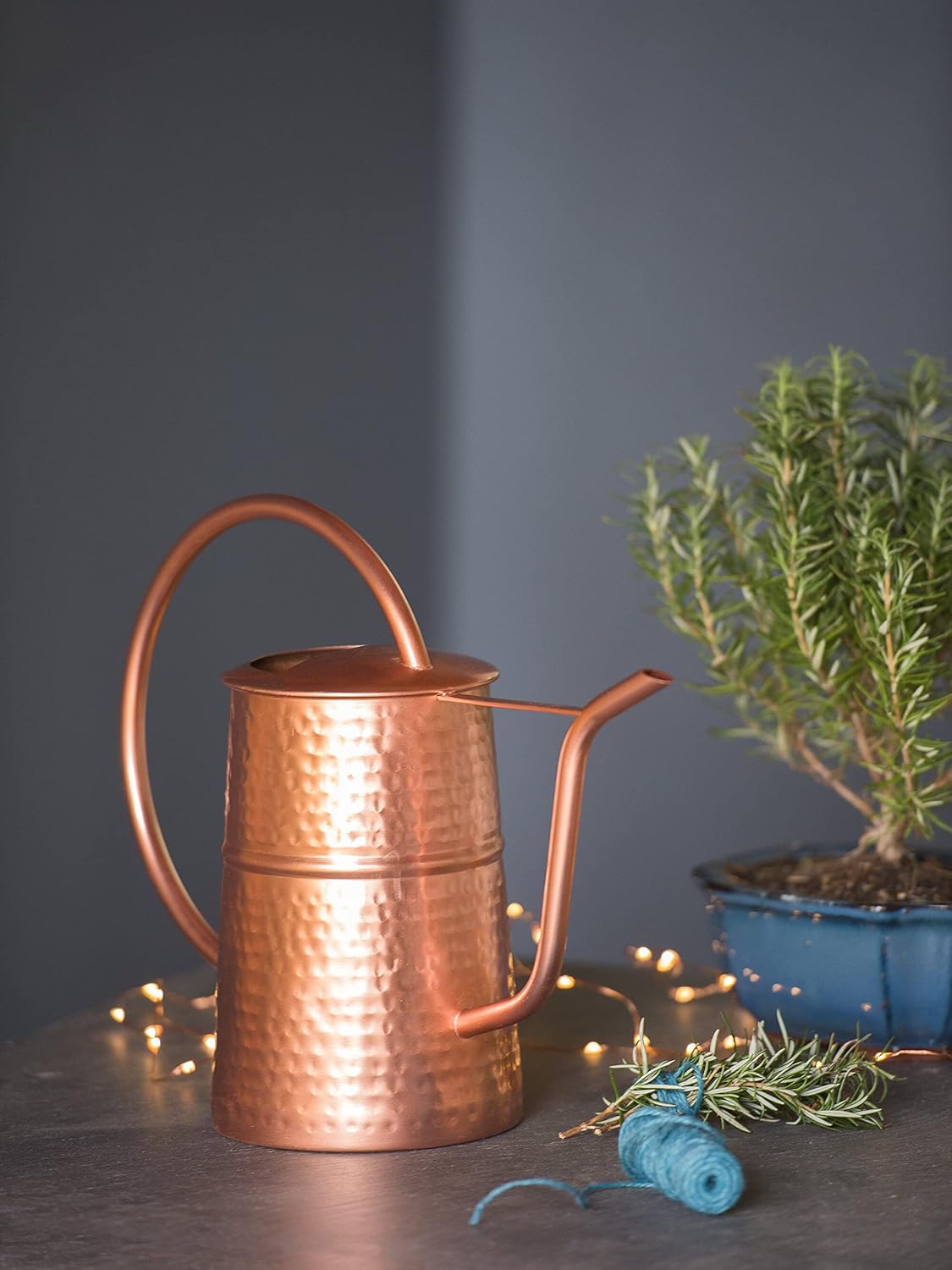 Gardener’s Supply Company Copper Plated Indoor Watering Can | 3 Quart Water Capacity, Curved Spout for Houseplants