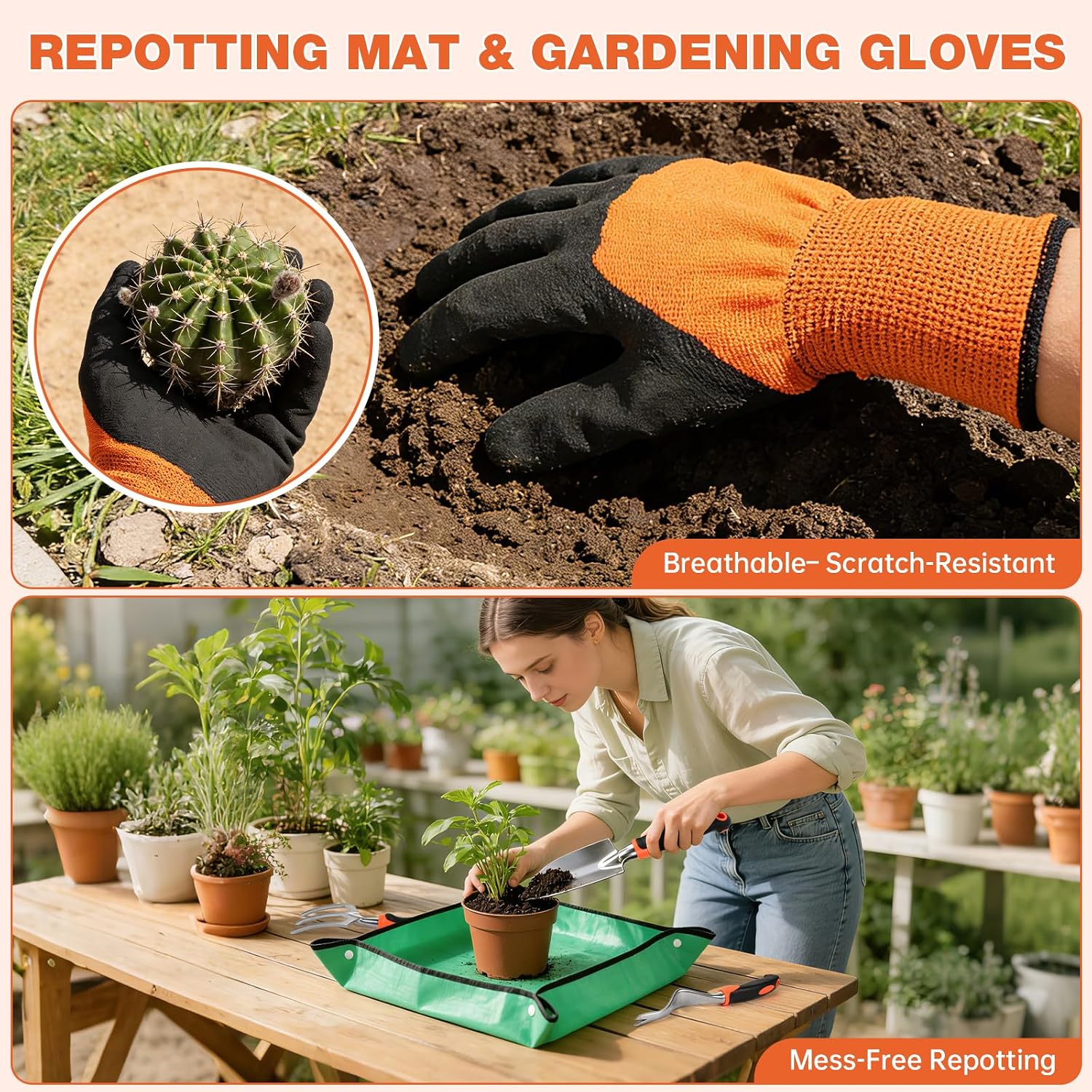 9-Piece Garden Tools Set Heavy Duty Stainless Steel with Tote Bag | Non-Slip Ergonomic Handles, Rust-Resistant – Ideal