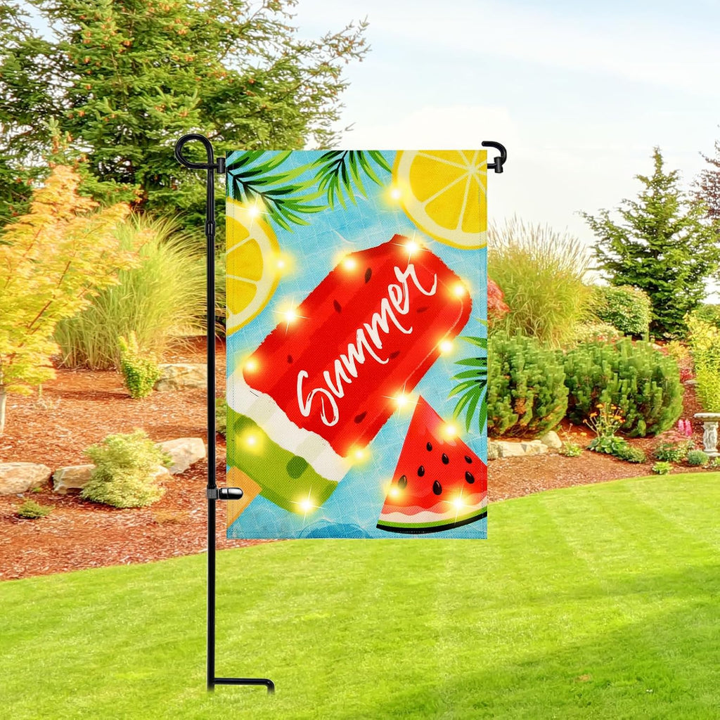 3 Pack Garden Flag Stand Holder Pole, Proof Metal Paint Yard Flag Stand | Premium Powder-Coated Weather- with Tiger