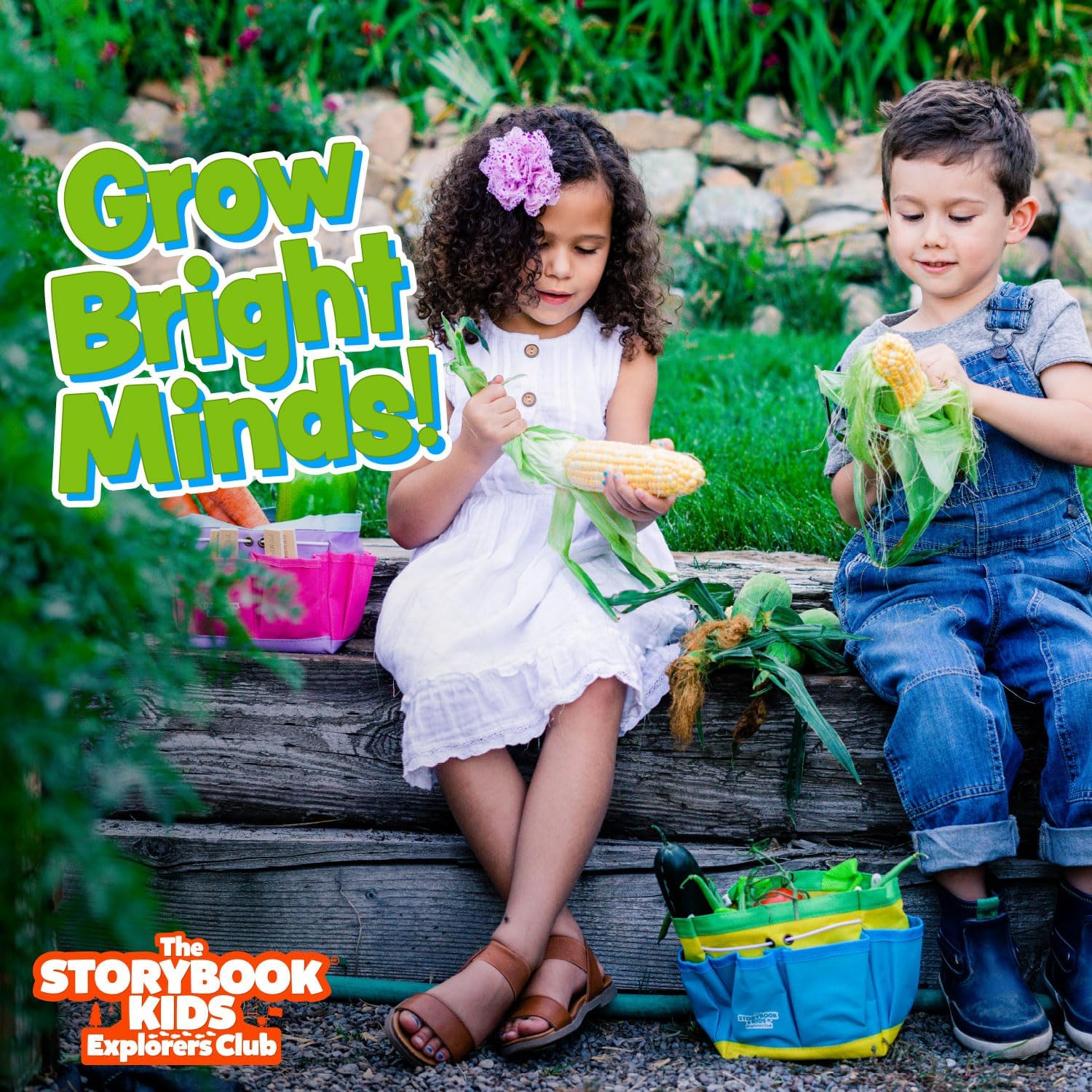 Kids Gardening Set – Toddler Gardening Kit Includes Watering Can for Kids, Shovel, Rake, Plant Stakes, Kids Gardening
