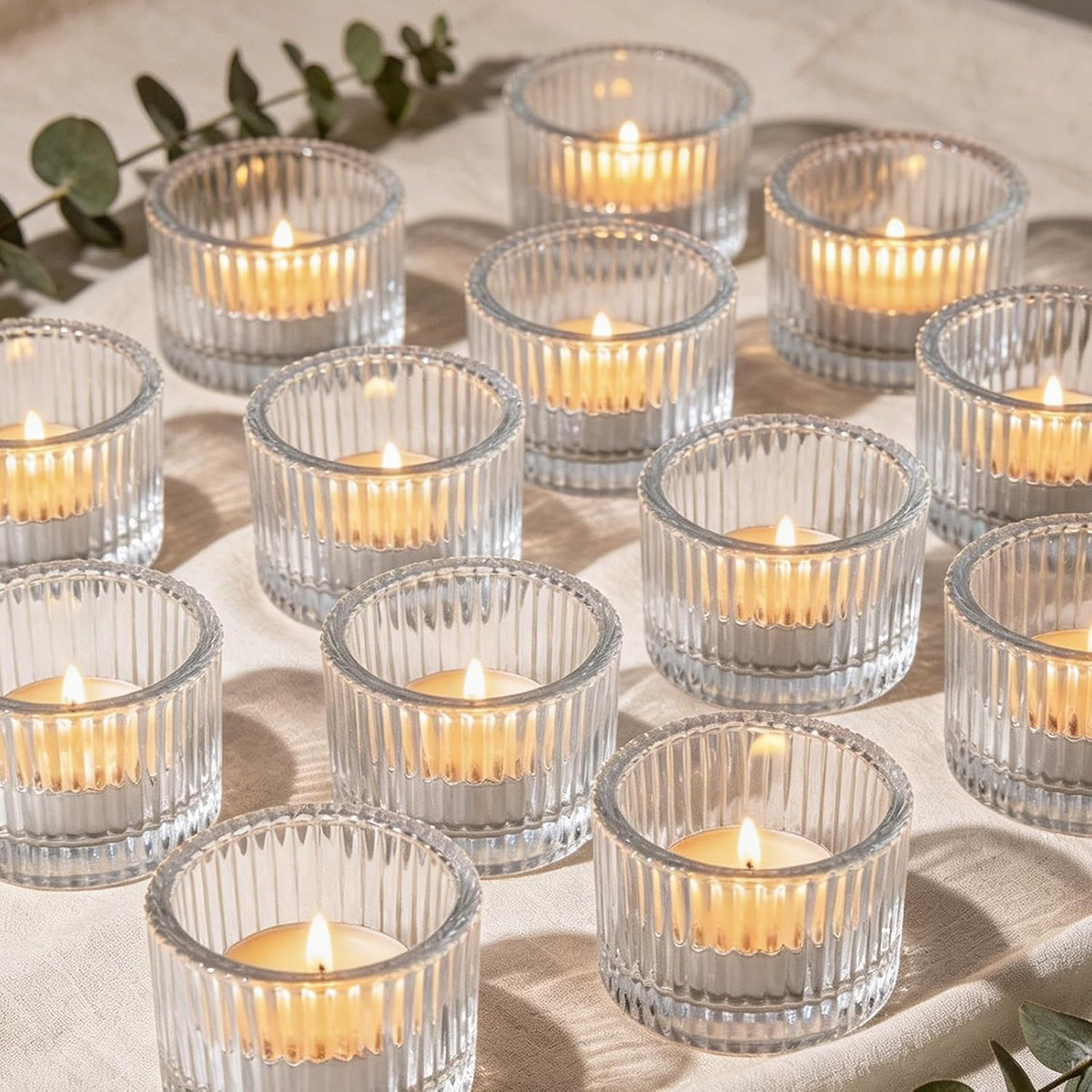 Mini Bud Vases As Wedding Centerpieces for Tables,Clear Bud Vases for Flowers,Small Flower Vases Suitable for Birthday Party,Anniversary,Wedding Reception,Baby Shower (Amber, 24PCS)