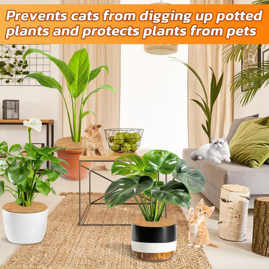 4 Pack Coconut Fiber Mulch Ring Tree Plant Protector Mat, 24 Inch | Natural Coco Coir Tree Mulch Ring Plant Pot Soil