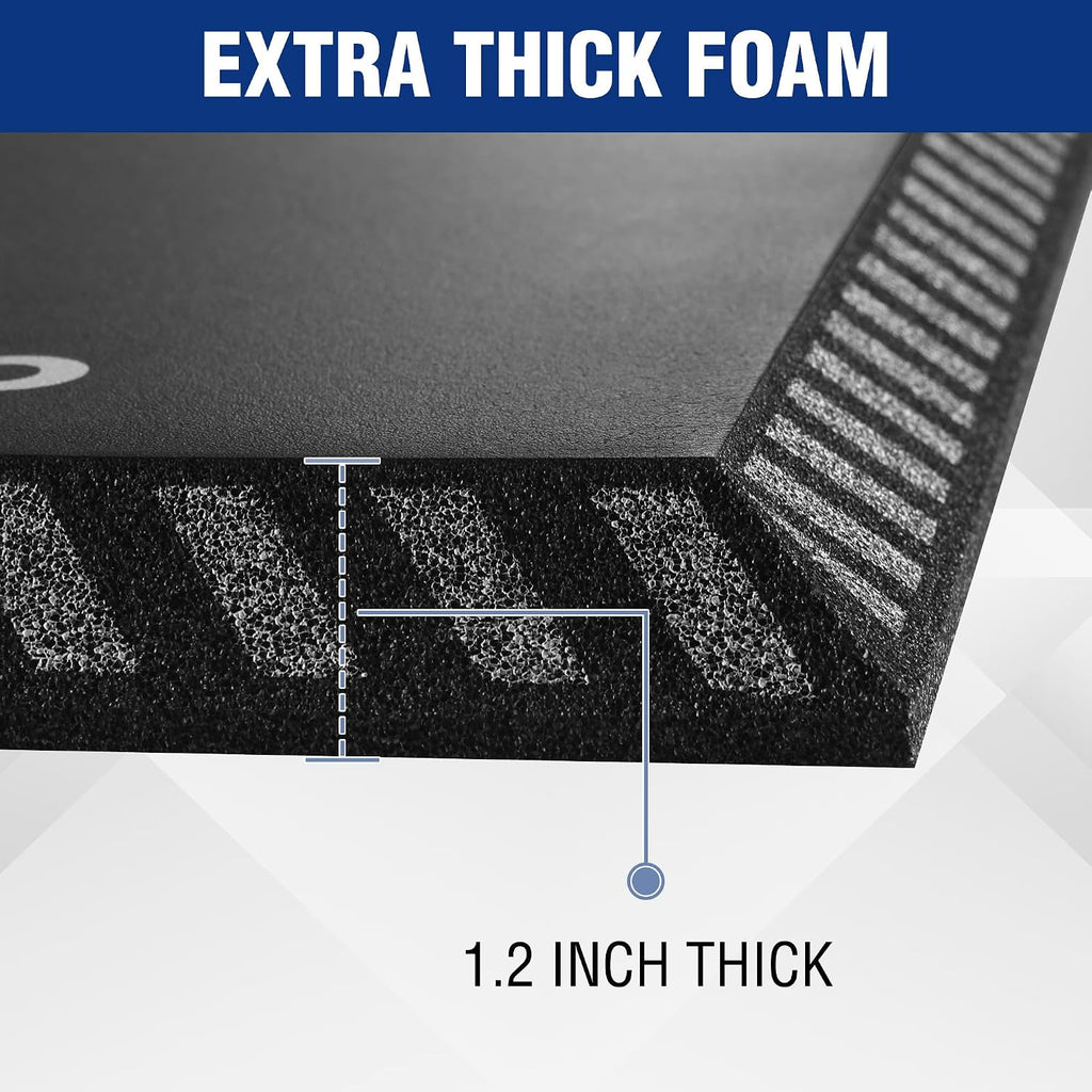 WORKPRO Extra Thick Kneeling Pad, Black, 28 x 16 x 1.2in | Soft NBR Foam Knee Cushioning, Extra Large Foam Kneeler Mat