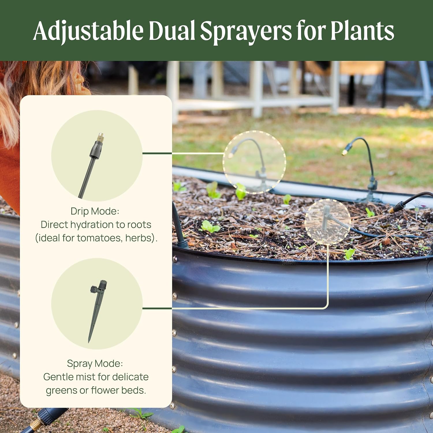 Vego Garden Irrigation Kit - Drip Irrigation System for Raised Garden Beds, Efficient Watering Solution for Vegetables